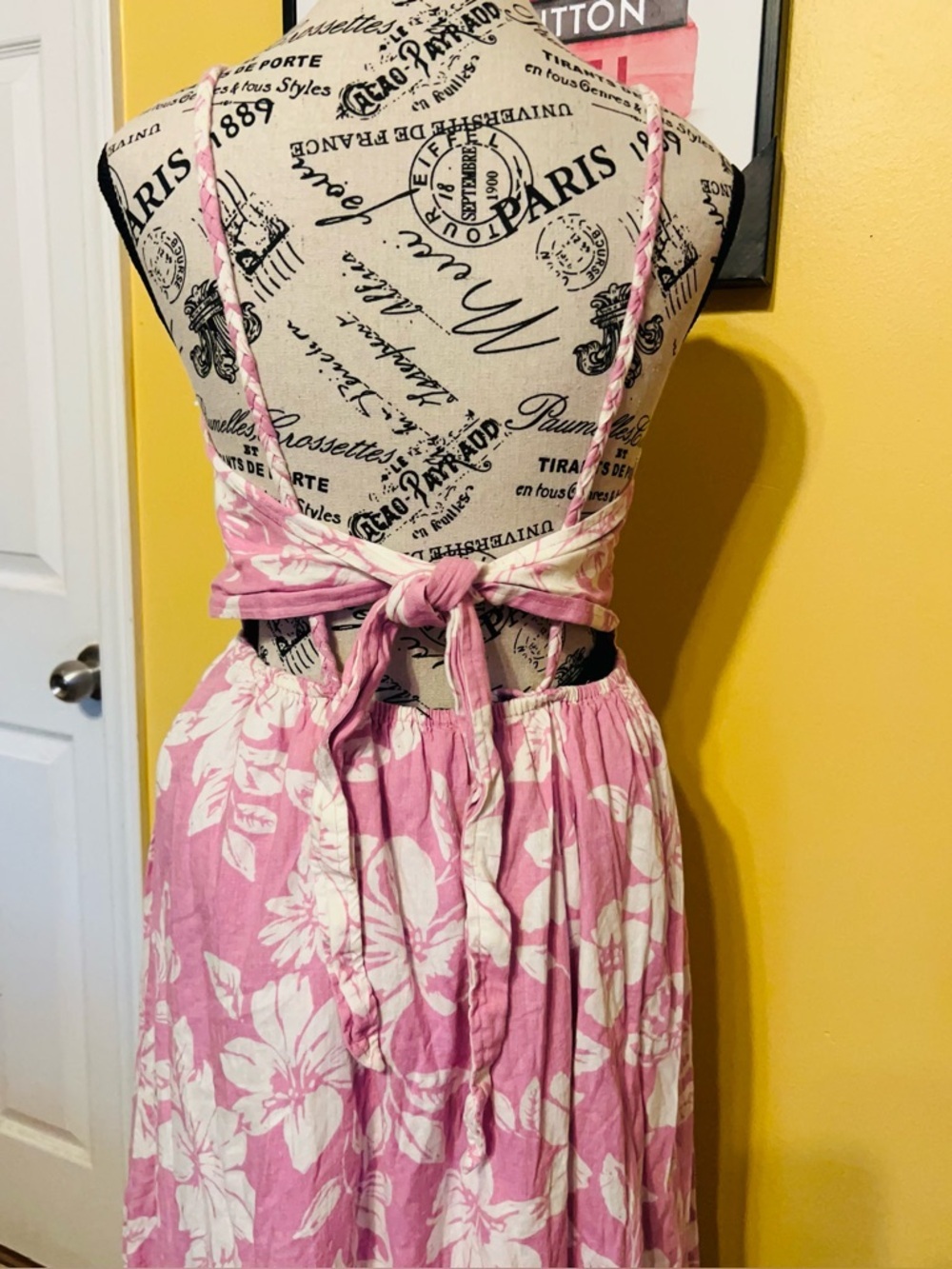 Free People Pink & White Floral Spaghetti-Strap Maxi Dress size S - Picture 15 of 16